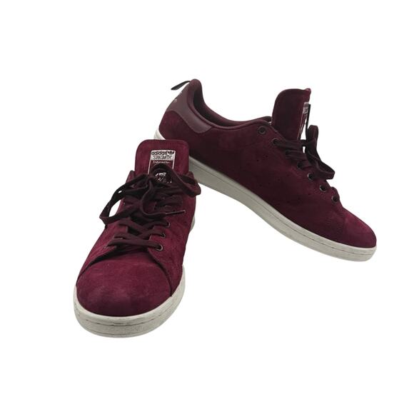 Adidas‎ Stan Smith Velvet Maroon Sneaker Men’s Size 12 - Picture 1 of 8
